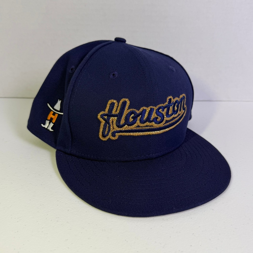 New Era 9FIFTY Houston Snapback Hat Navy Gold The Better Generation MLB Cap